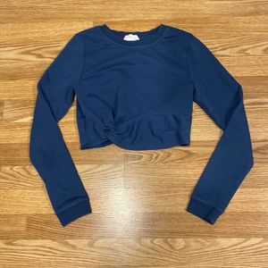 Grey-blue cropped sweater